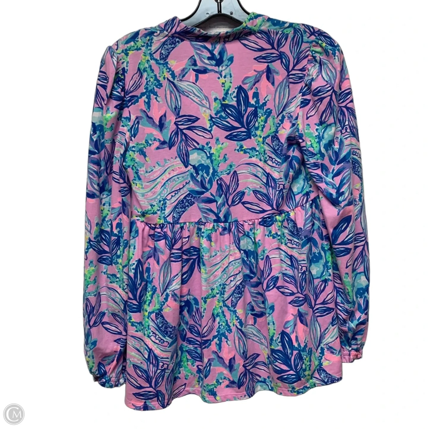 Top Long Sleeve Designer By Lilly Pulitzer In Blue & Pink, Size: Xs