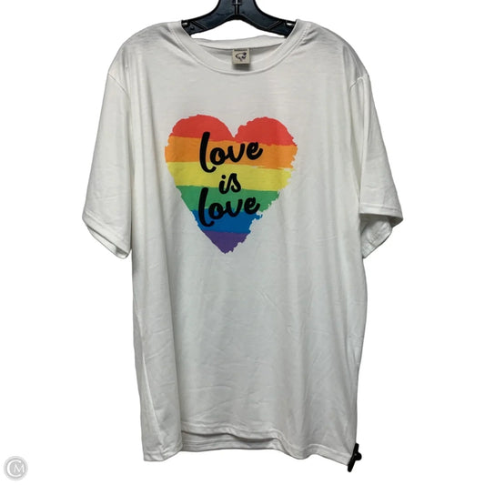 Top Short Sleeve By Hardaddy In White, Size: Xl