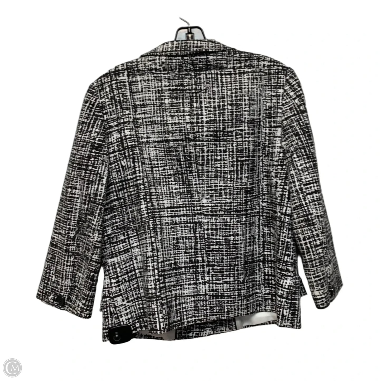 Jacket Designer By Kate Spade In Black & White, Size: M