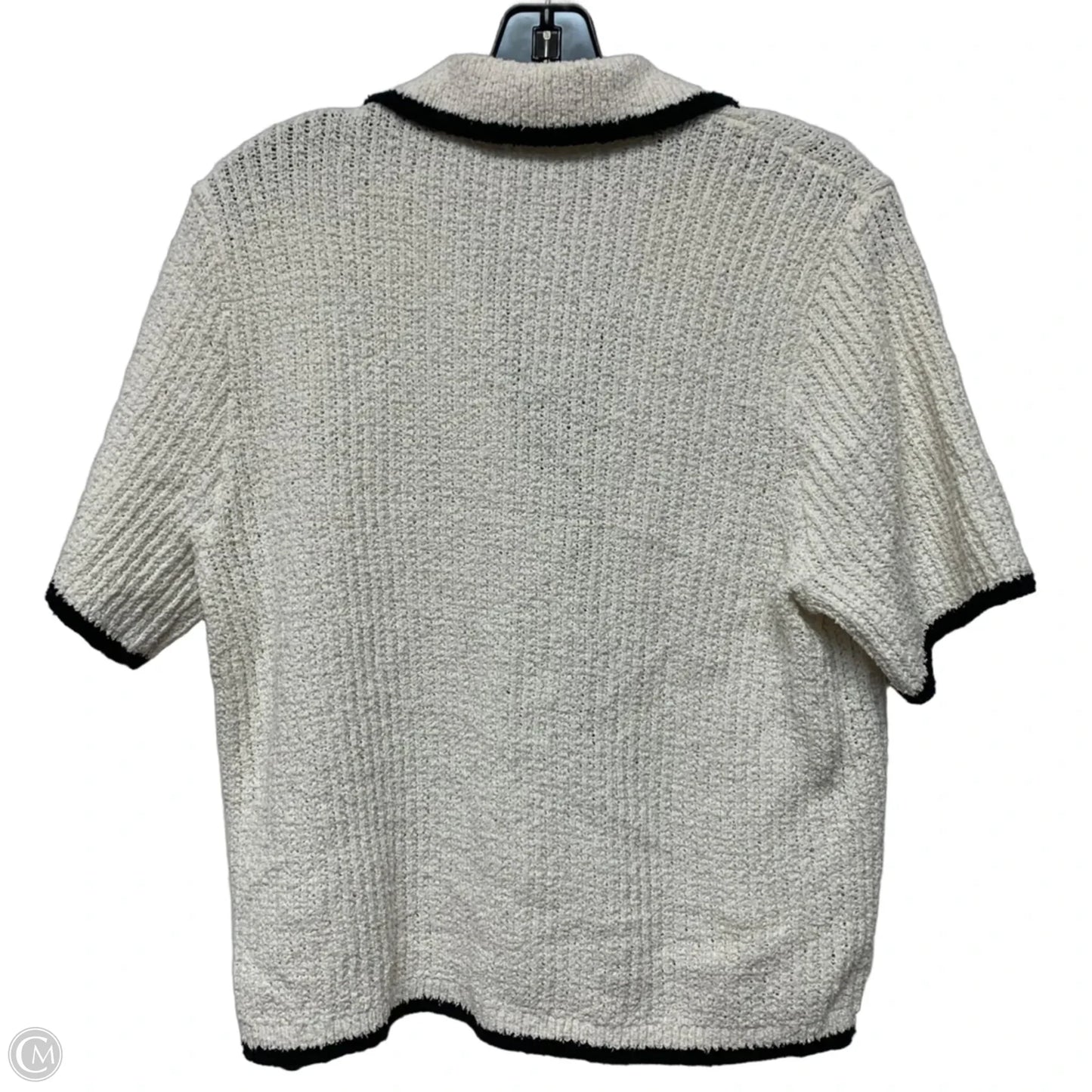 Top Short Sleeve By Abercrombie And Fitch In Black & White, Size: M