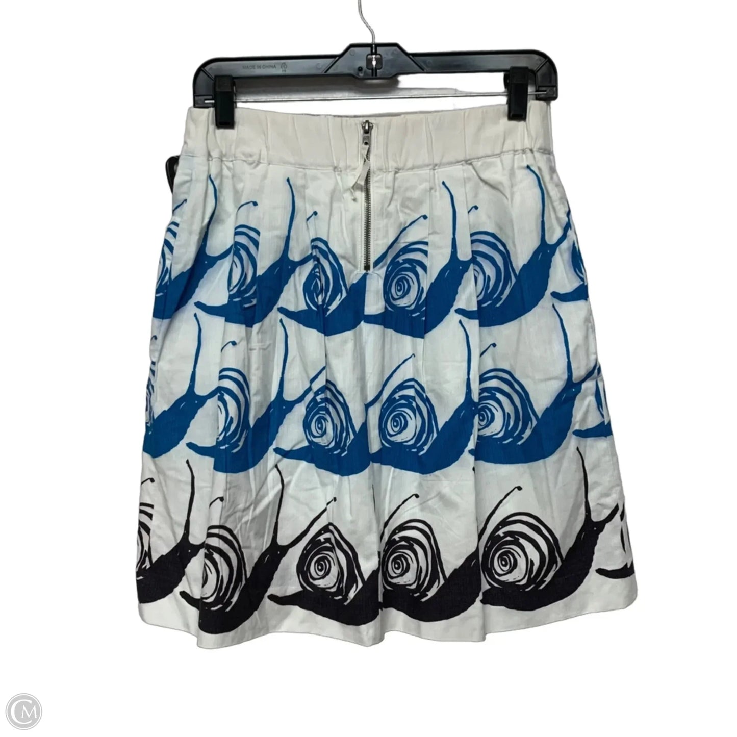 Skirt Mini & Short By Maeve In Blue & White, Size: S