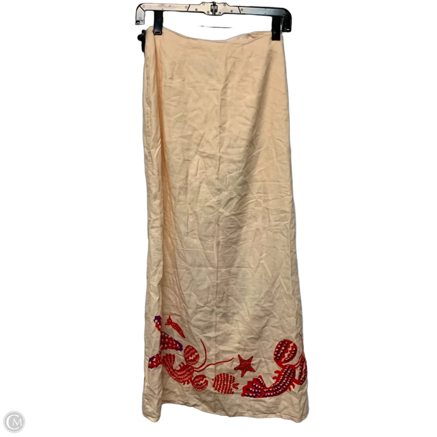 Skirt Designer By Farm Rio In Orange & Red, Size: S