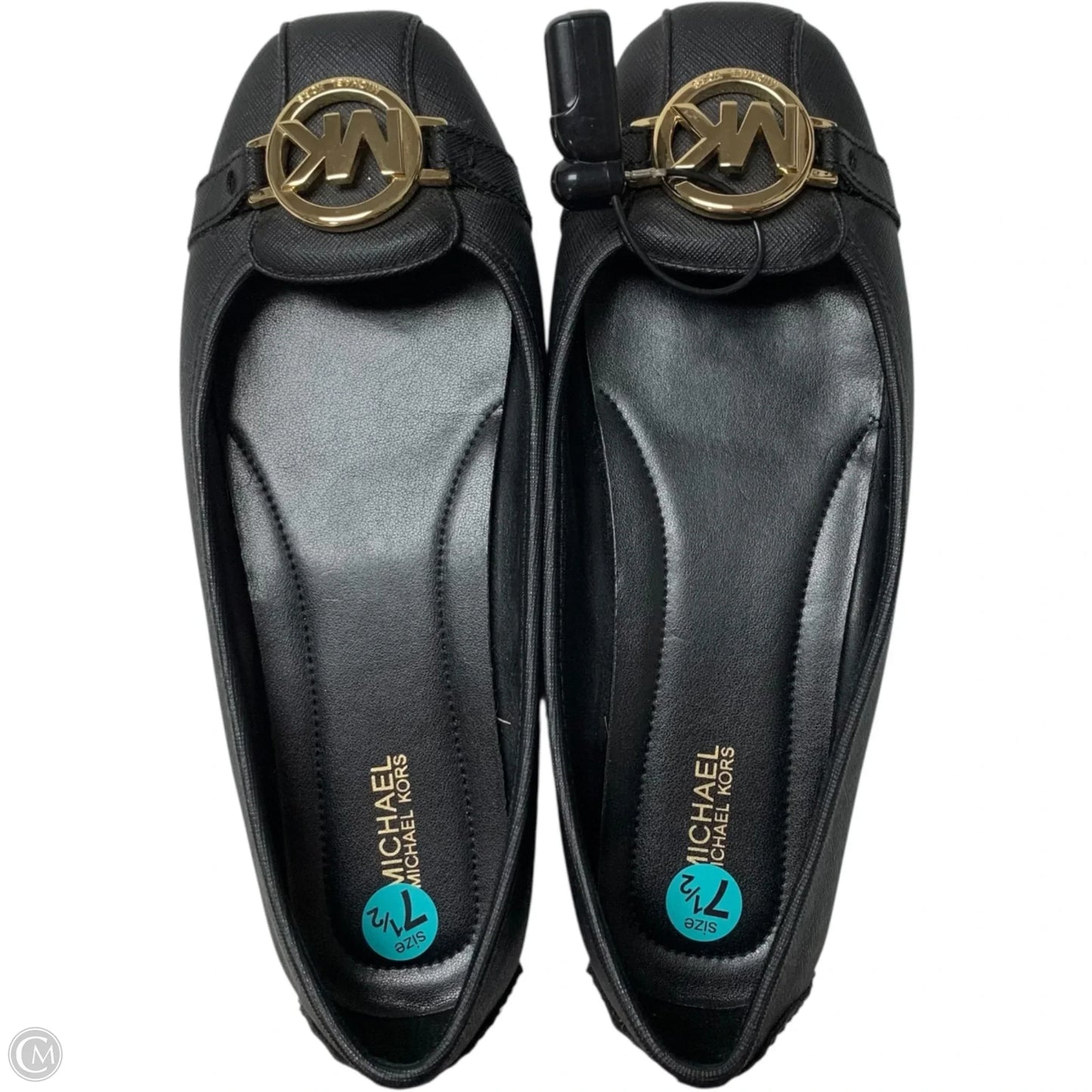 Shoes Designer By Michael Kors In Black & Gold, Size: 7.5