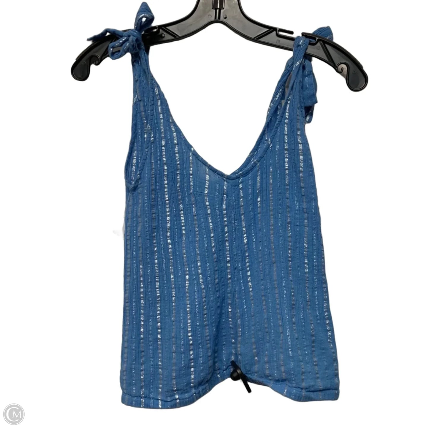 Top Sleeveless By Aerie In Blue & Silver, Size: Xs
