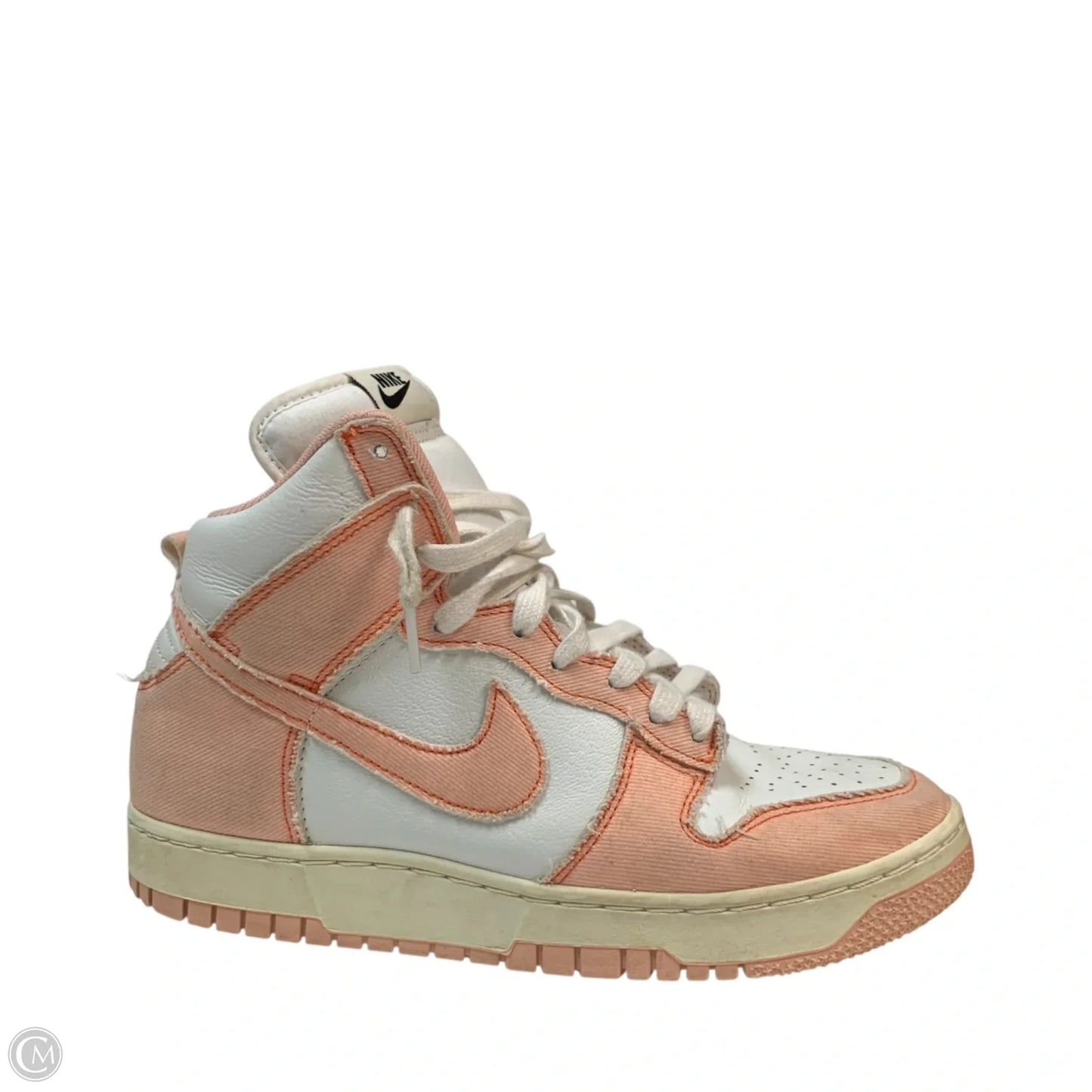 Shoes Sneakers By Nike In Orange & White, Size: 10