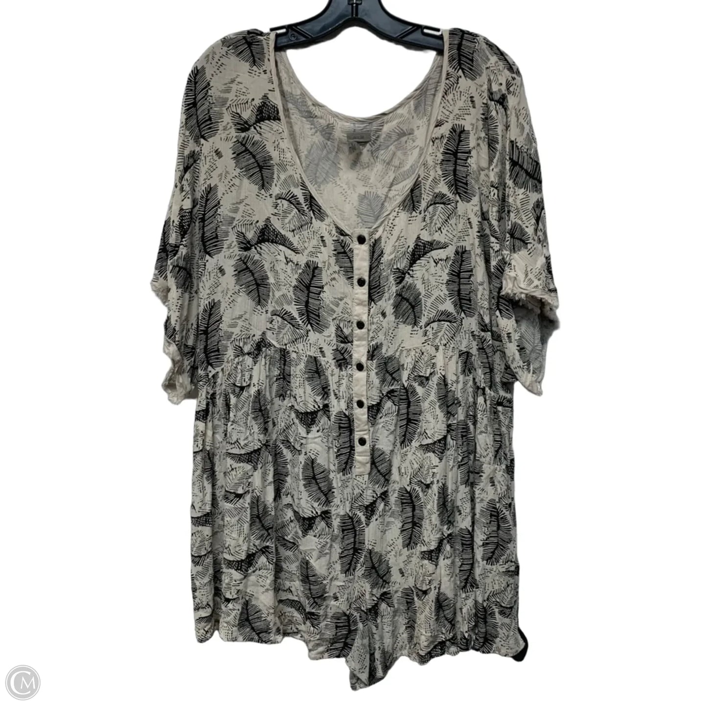 Romper By Ecote In Black & Cream, Size: L