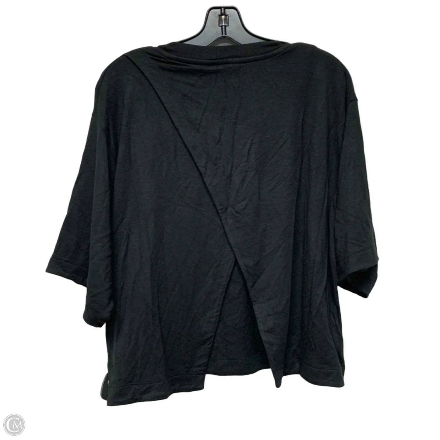 Athletic Top Short Sleeve By Athleta In Black, Size: M