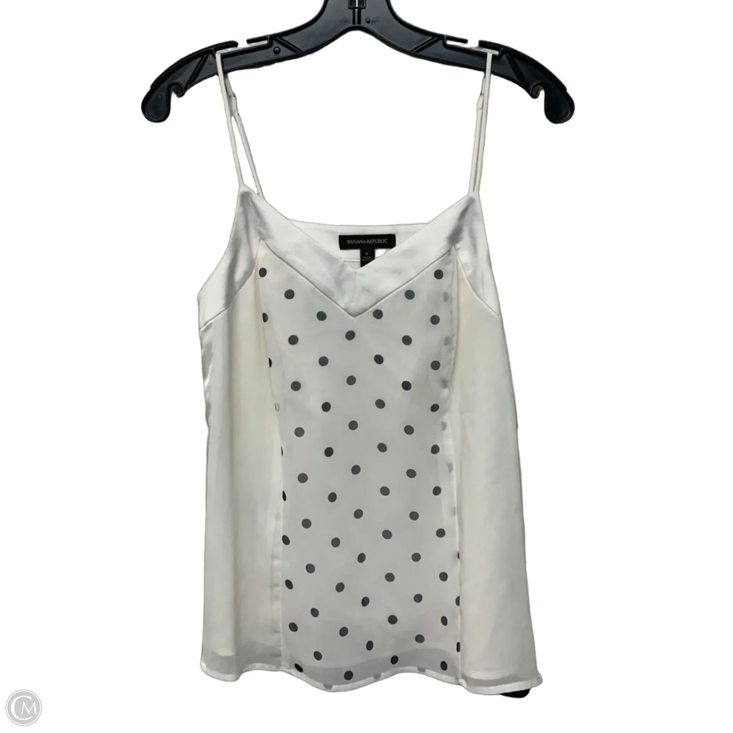 Blouse Sleeveless By Banana Republic In Polkadot Pattern, Size: S