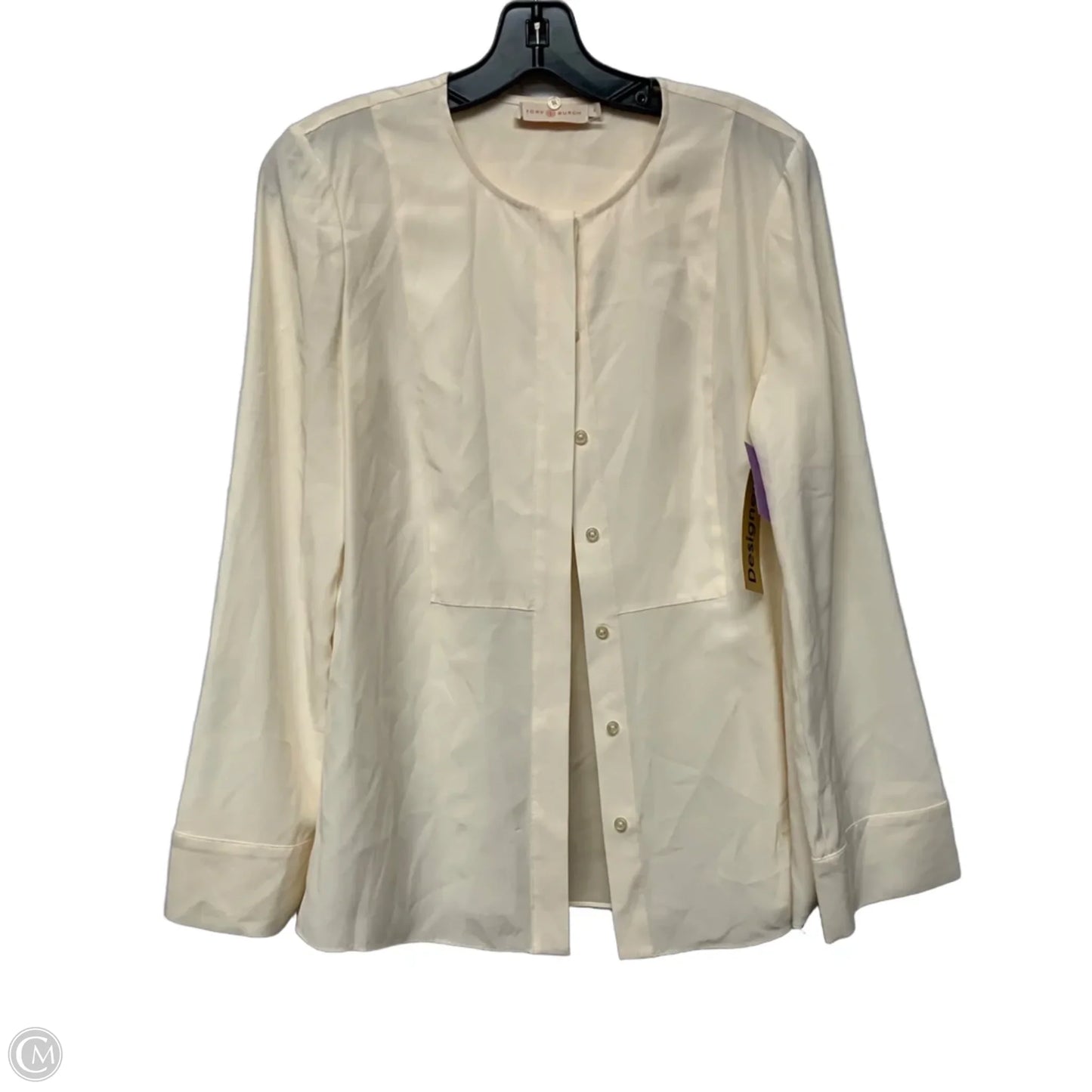 Blouse Designer By Tory Burch In Cream, Size: S