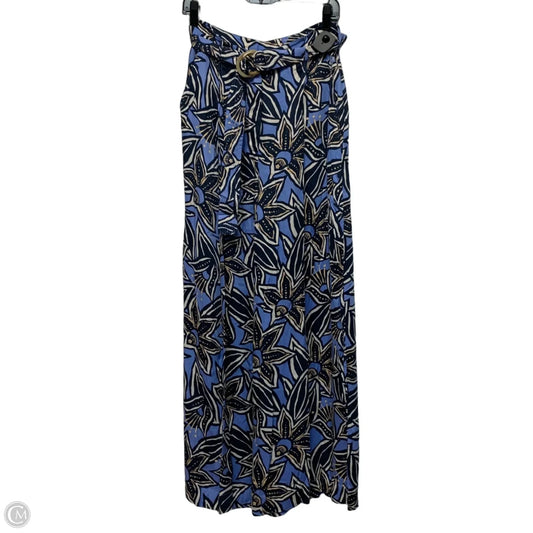 Pants Wide Leg By Omika In Blue & Cream, Size: M