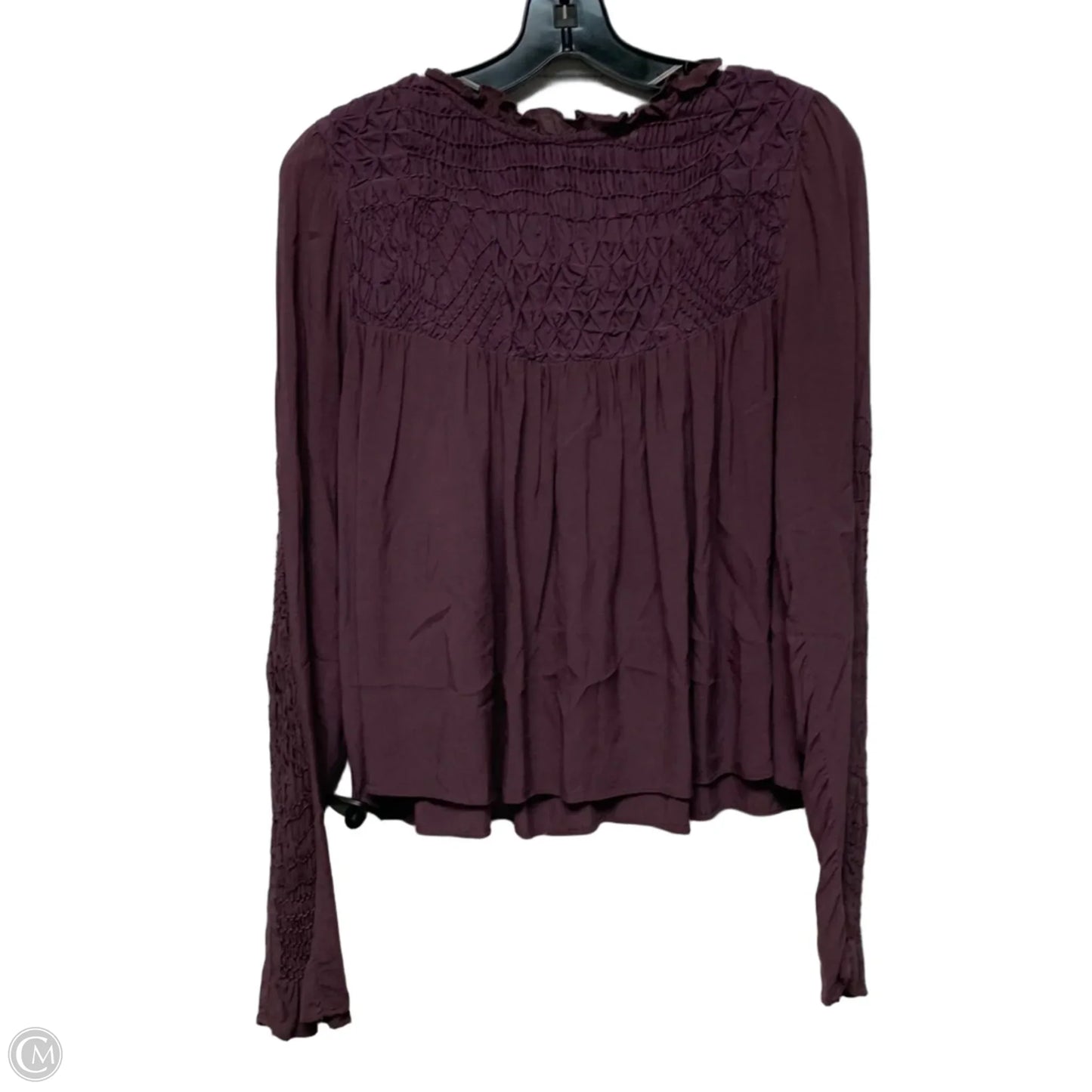 Top Long Sleeve By Free People In Purple, Size: M