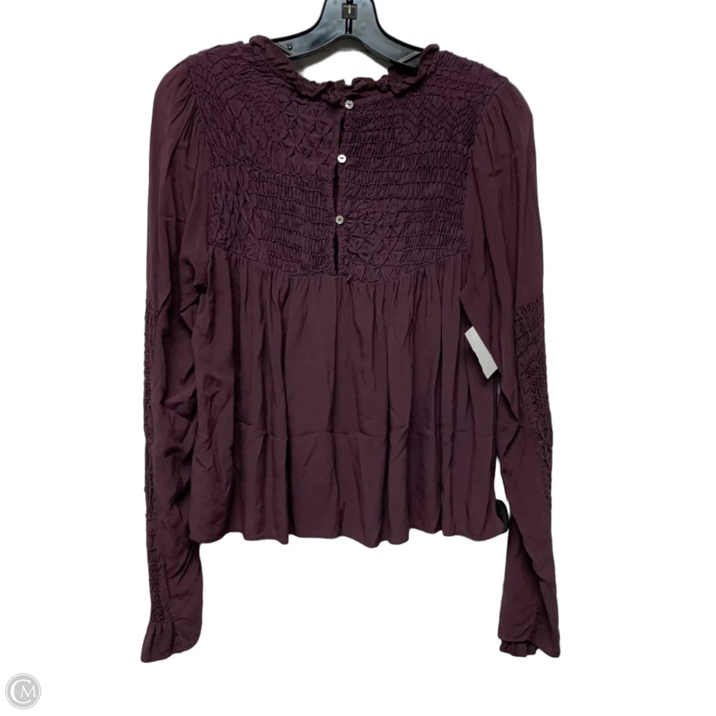 Top Long Sleeve By Free People In Purple, Size: M