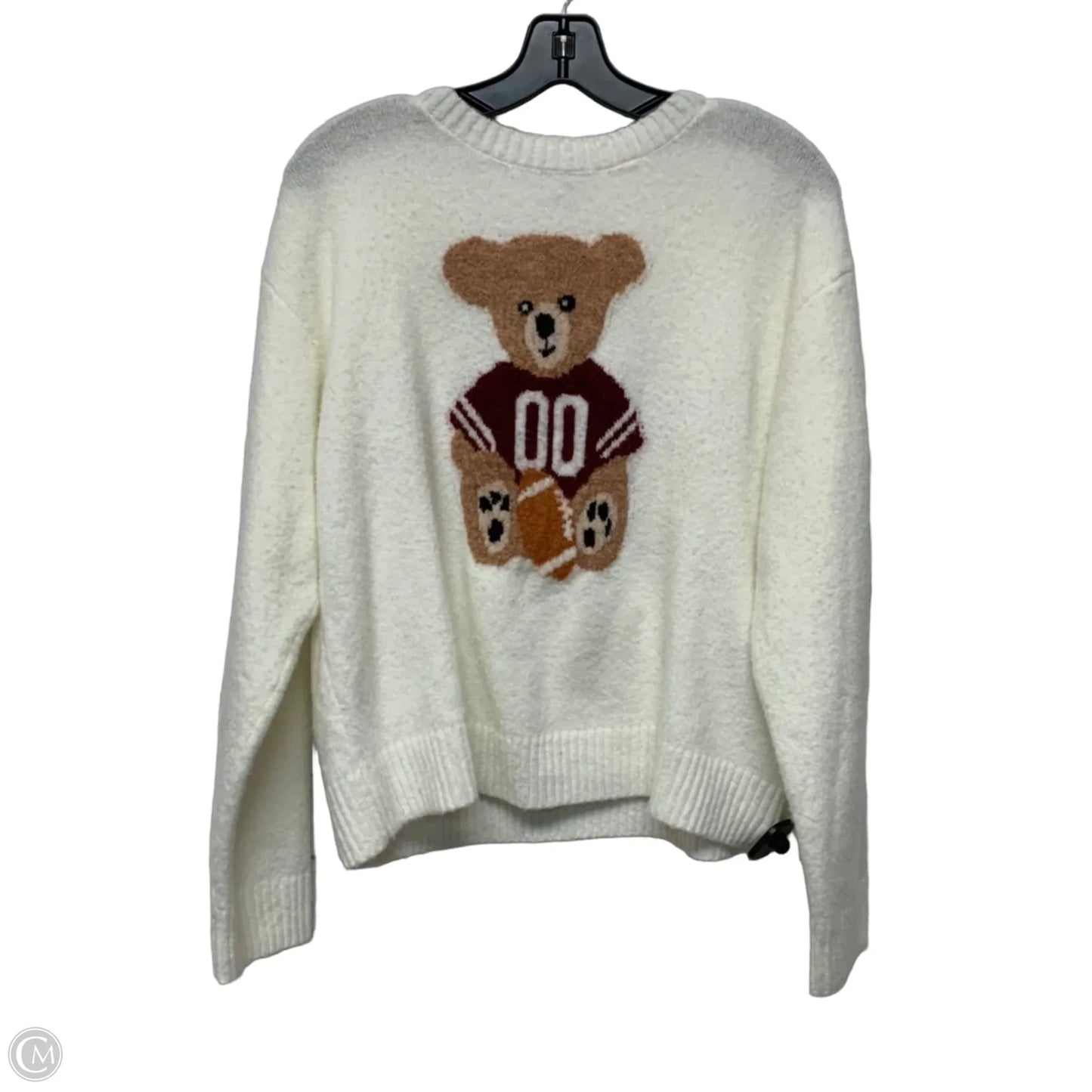 Sweater By Simply Southern In Brown & Cream, Size: Xl