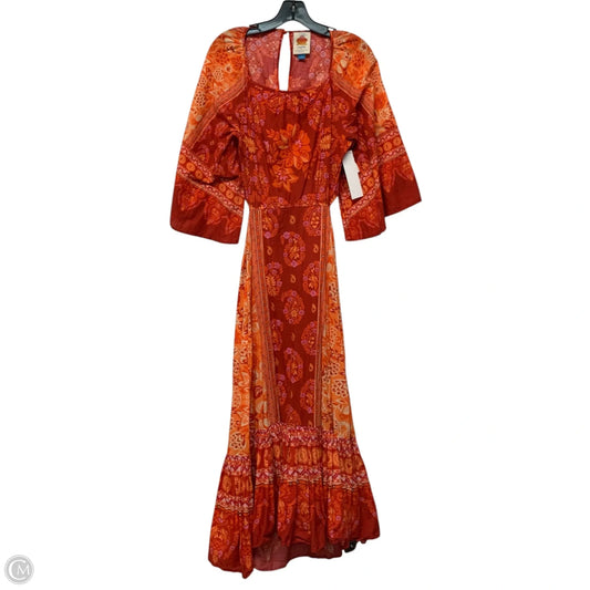 Dress Designer By Farm Rio In Orange & Pink, Size: M