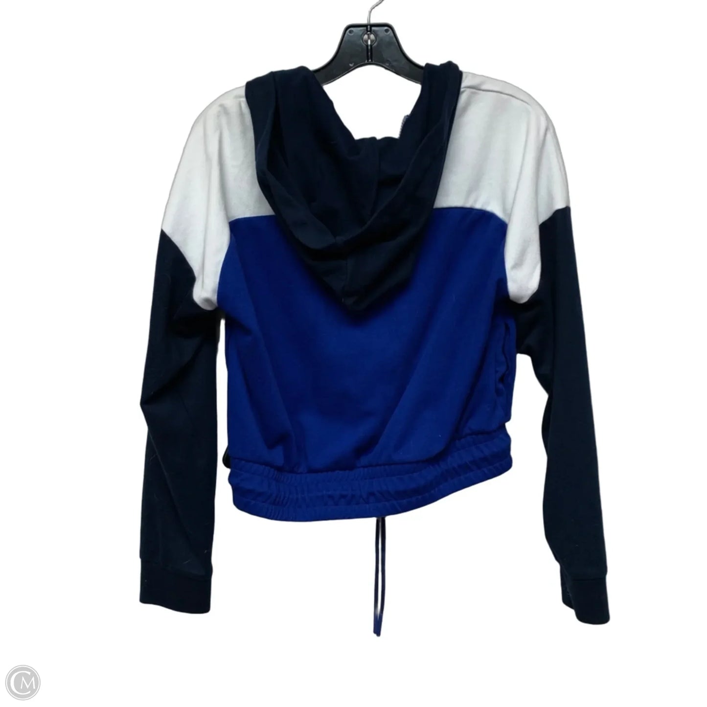 Sweatshirt Hoodie By Lacoste In Blue & White, Size: L