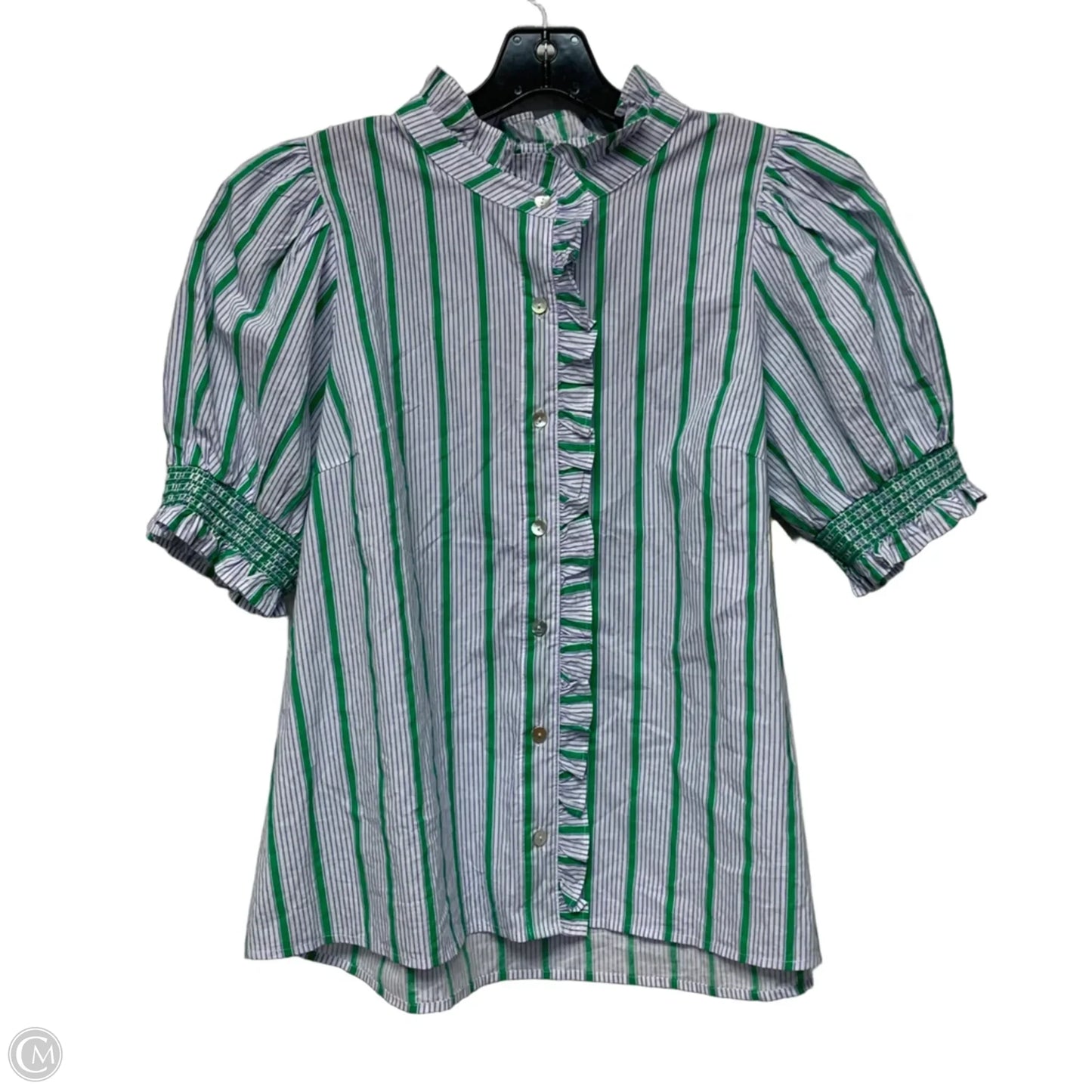Top Short Sleeve By Entro In Blue & Green, Size: M