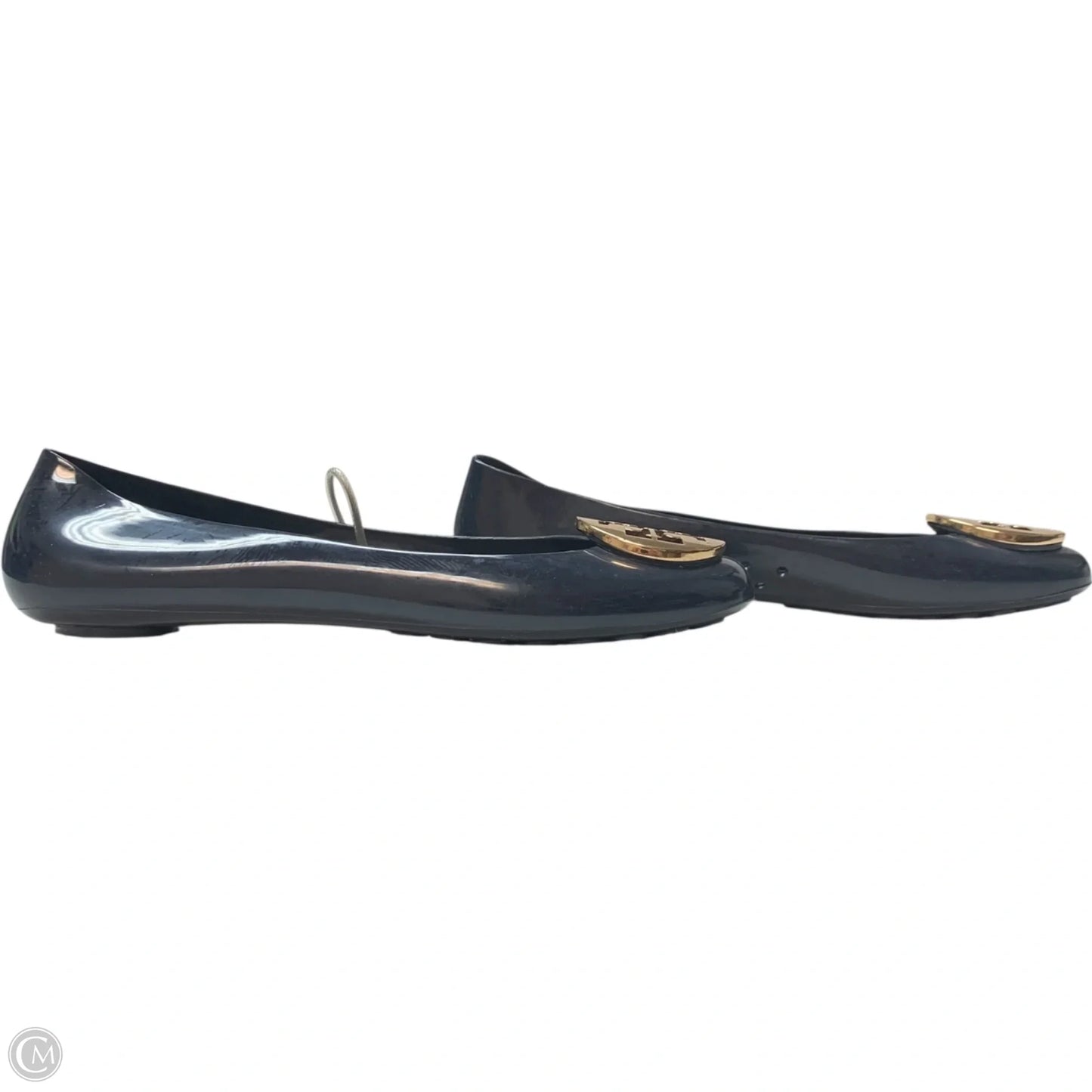 Shoes Designer By Tory Burch In Blue & Gold, Size: 6