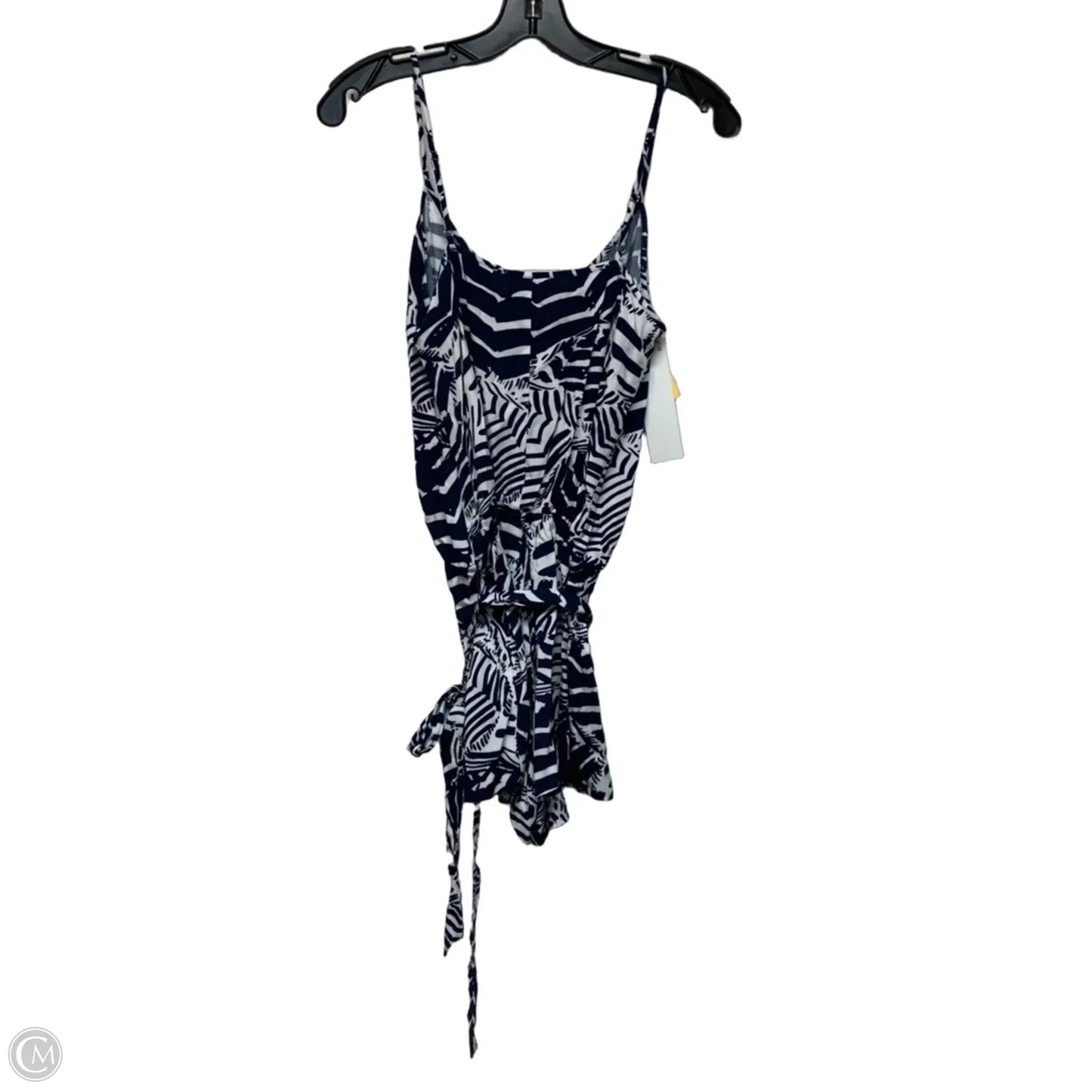 Romper Designer By Lilly Pulitzer In Blue & White, Size: S