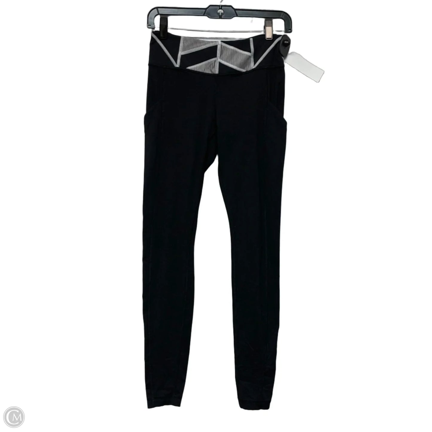 Athletic Leggings By Lululemon In Black & White, Size: S