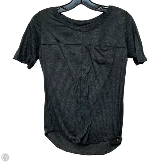 Athletic Top Short Sleeve By Lululemon In Grey, Size: S