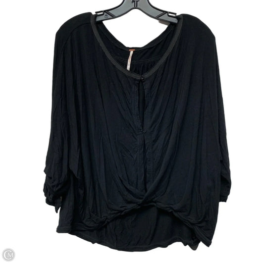 Top 3/4 Sleeve By Free People In Black, Size: M