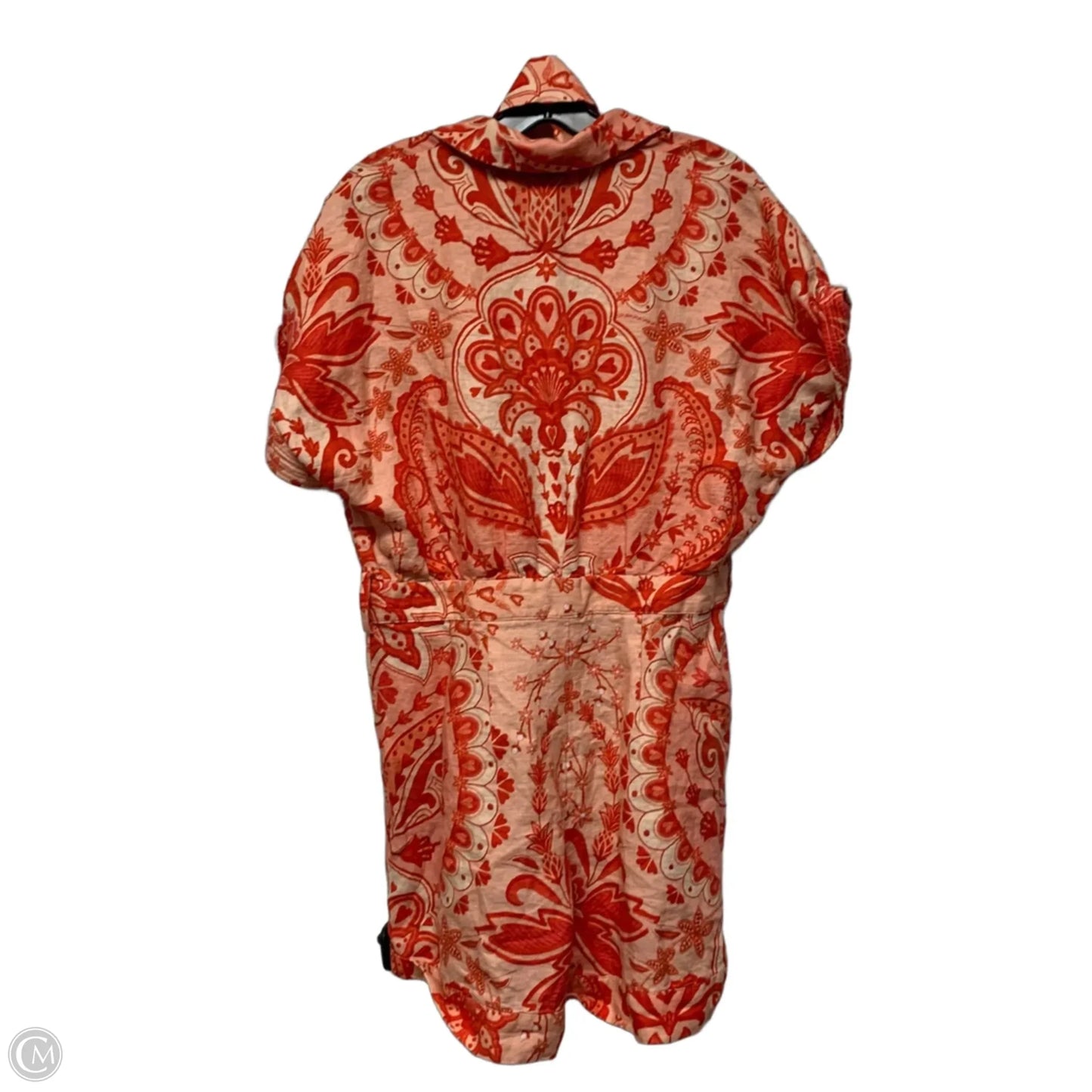 Romper Designer By Farm Rio In Orange & Red, Size: L