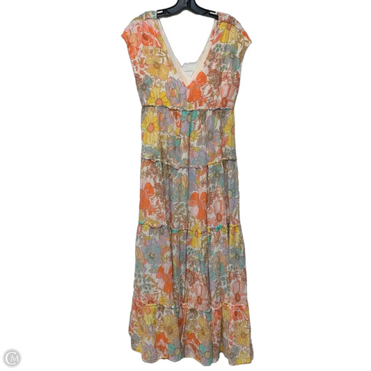 Dress Casual Maxi By Anthropologie In Orange & Yellow, Size: S