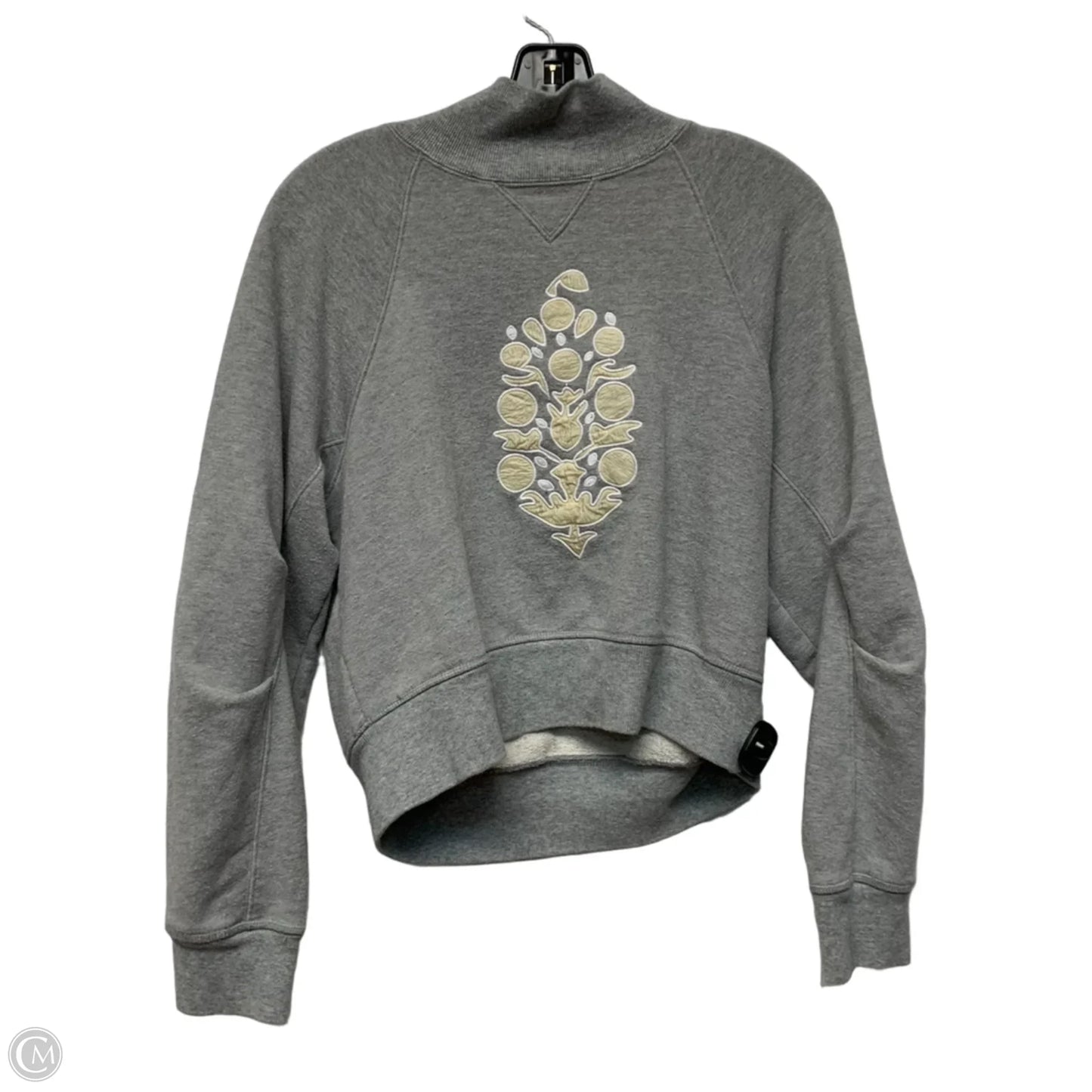 Sweatshirt Collar By Free People In Cream & Grey, Size: S
