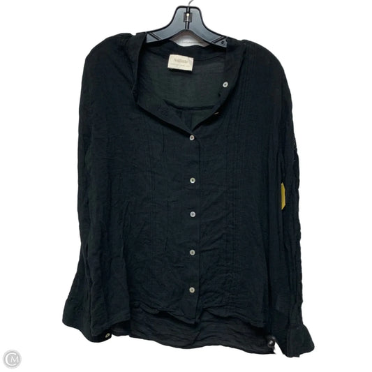 Top Long Sleeve By Auguste In Black, Size: S
