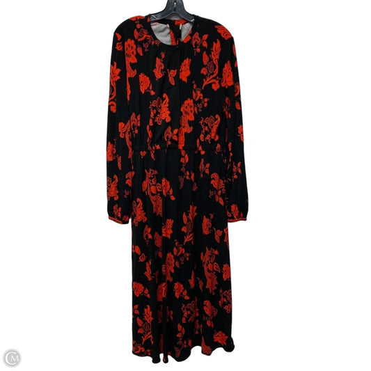 Dress Designer By Tory Burch In Black & Red, Size: L