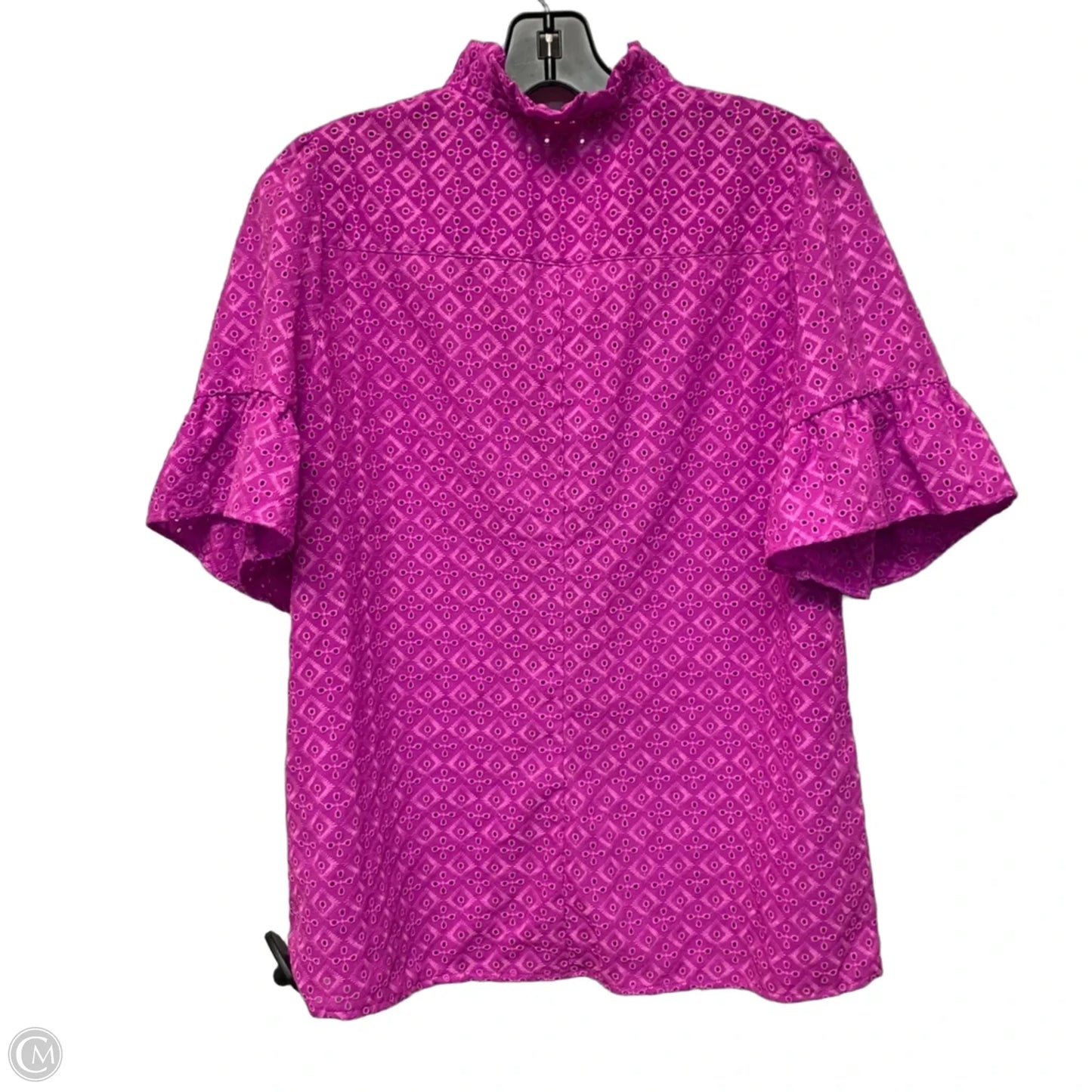 Top Short Sleeve Designer By Lilly Pulitzer In Purple, Size: M