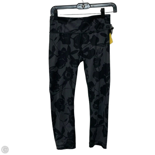 Athletic Leggings Capris By Lululemon In Black & Grey, Size: S