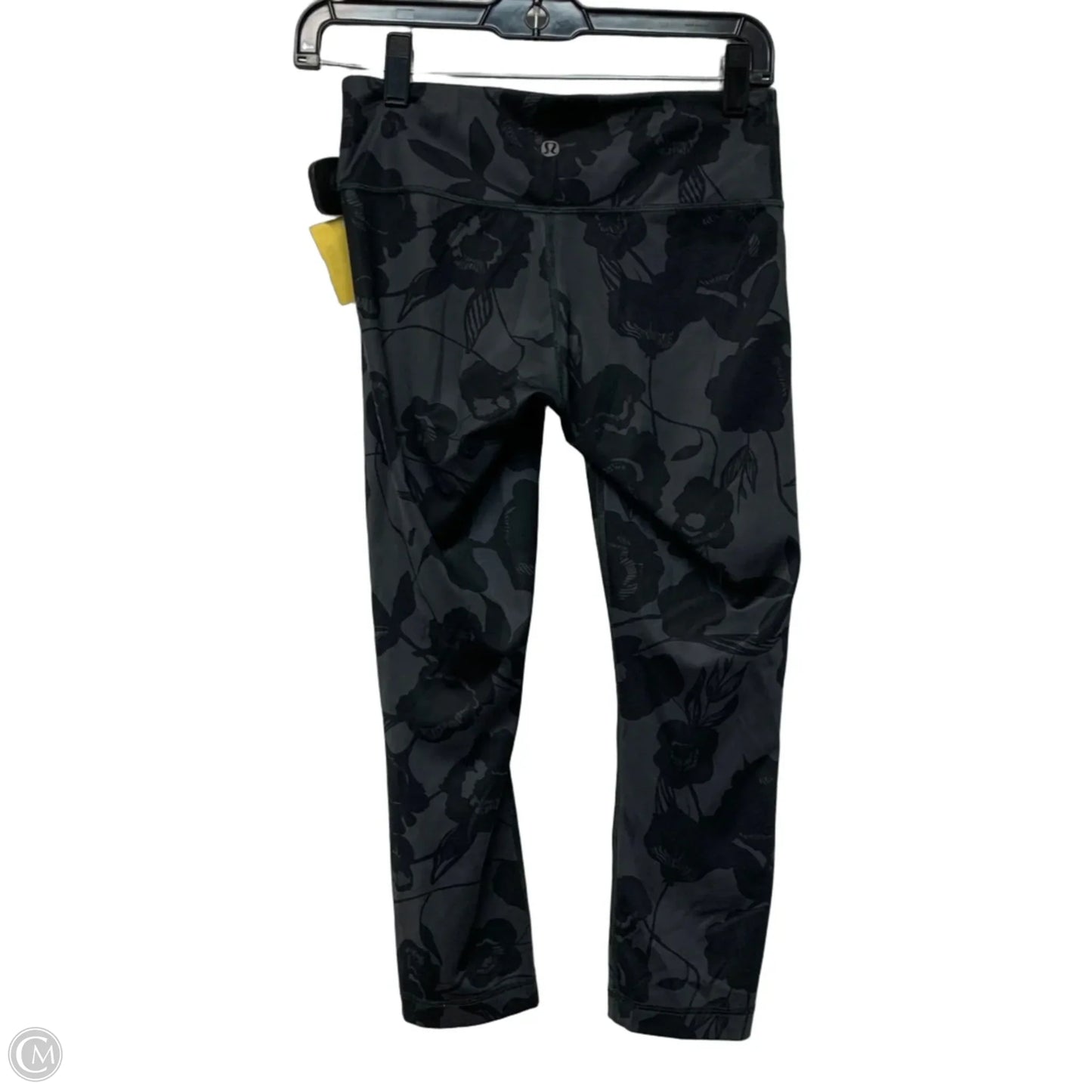Athletic Leggings Capris By Lululemon In Black & Grey, Size: S