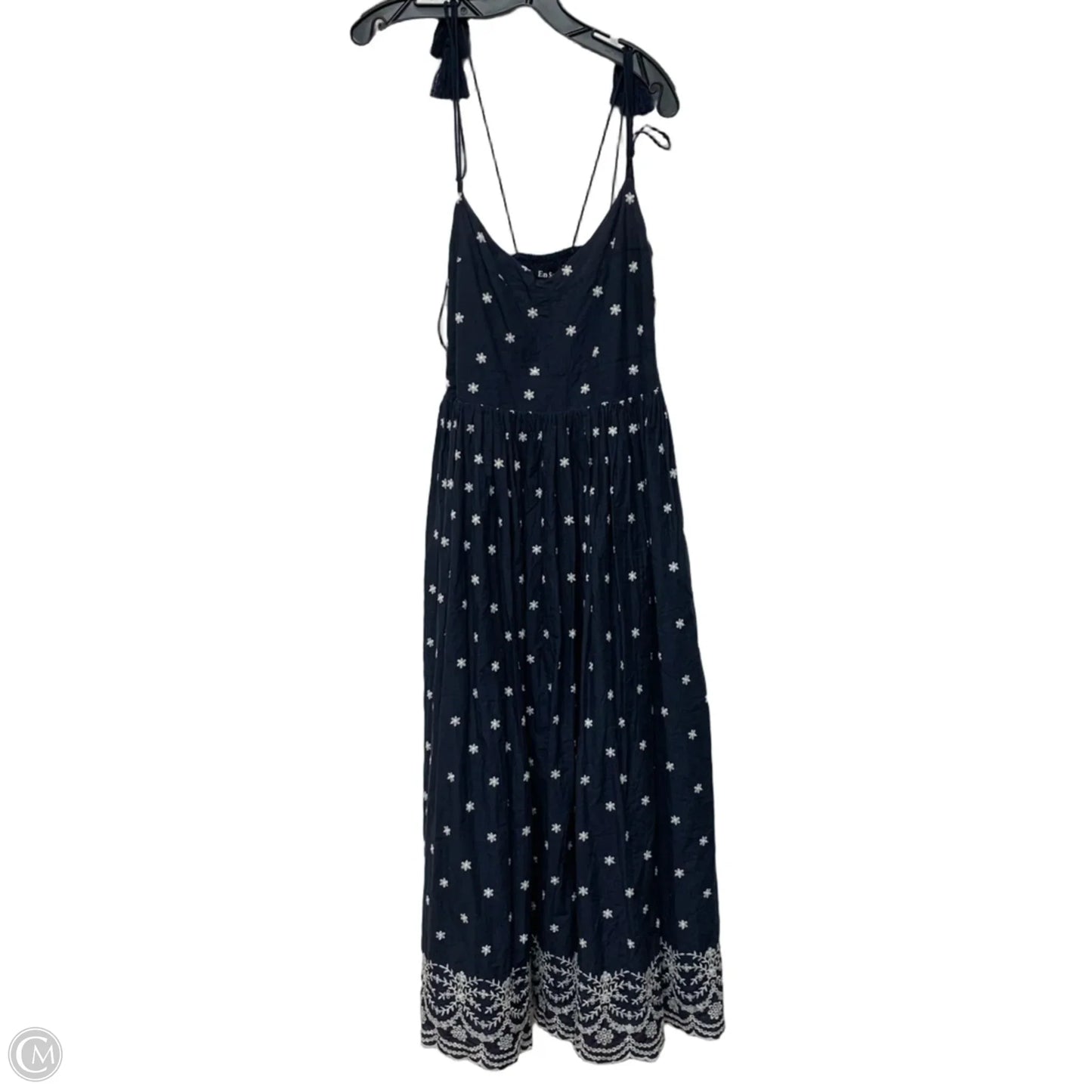 Dress Casual Maxi By En Saison In Blue & White, Size: M