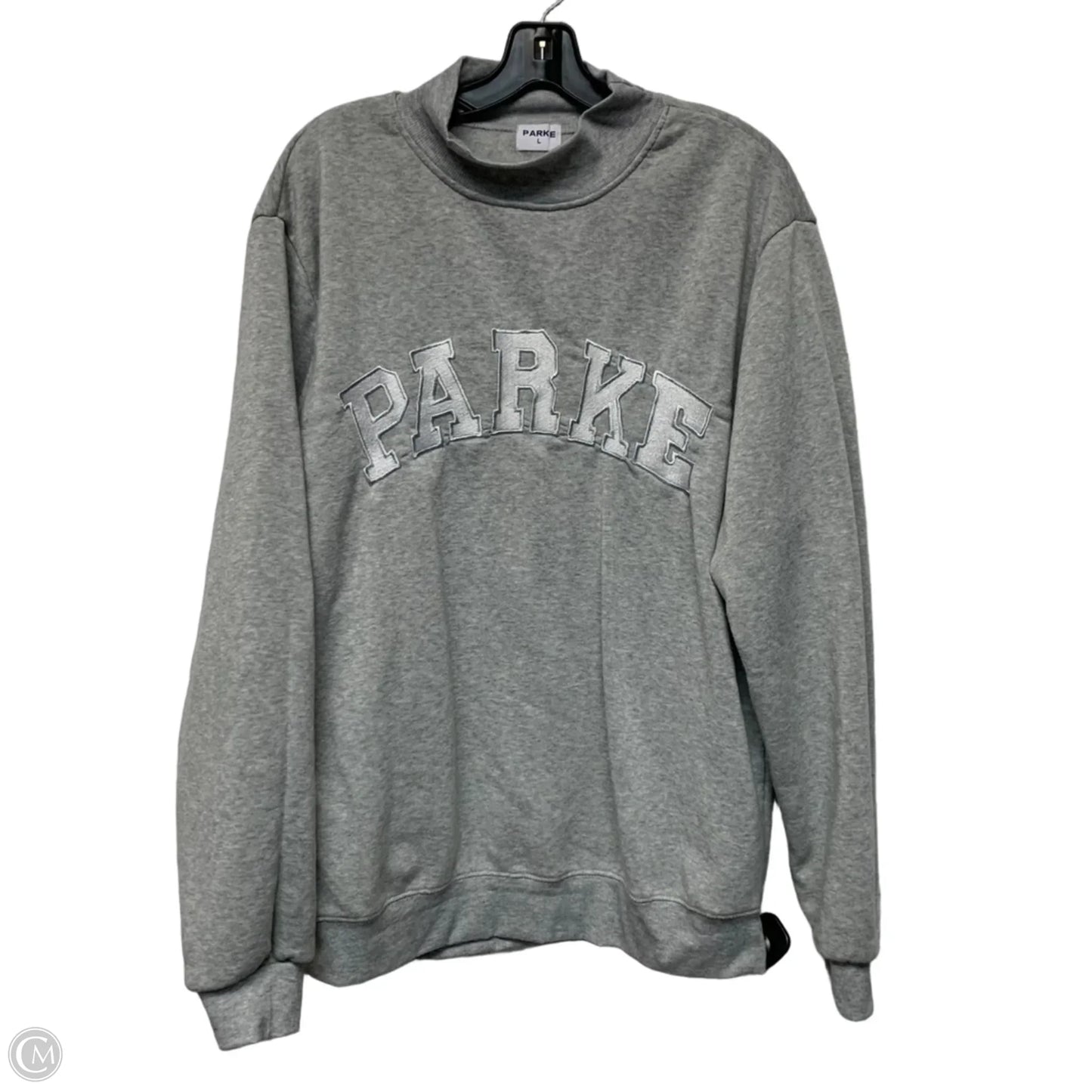 Sweatshirt Collar By PARKE In Grey, Size: L