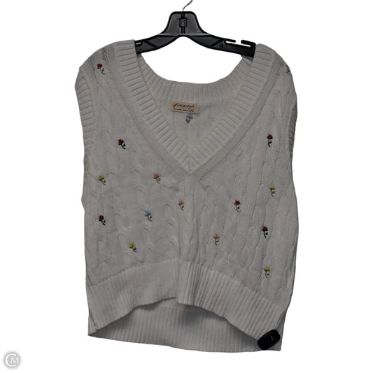 Vest Sweater By Free People In White, Size: M