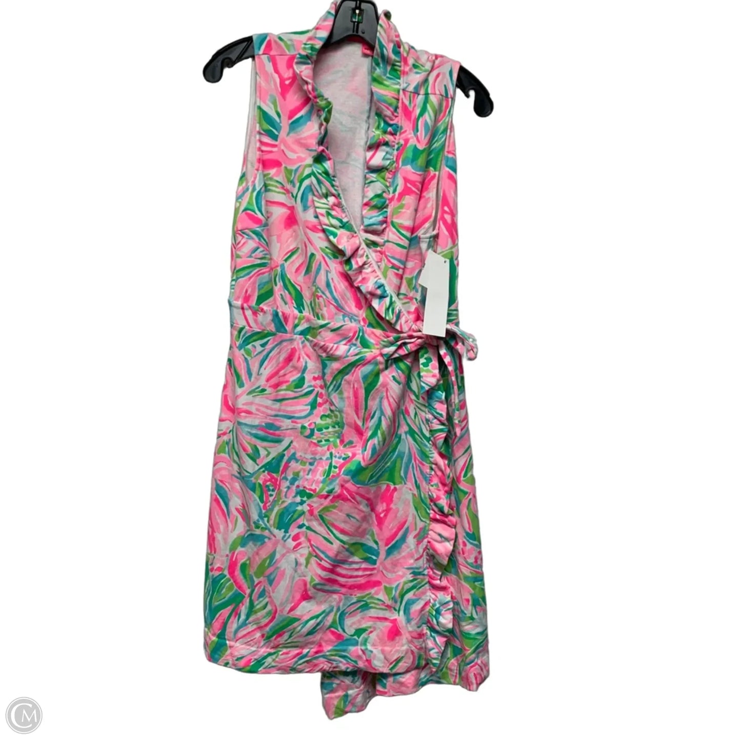 Dress Designer By Lilly Pulitzer In Green & Pink, Size: Xl