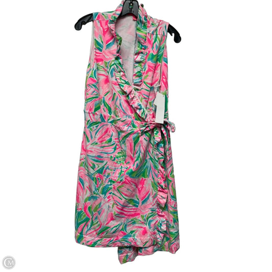 Dress Designer By Lilly Pulitzer In Green & Pink, Size: Xl