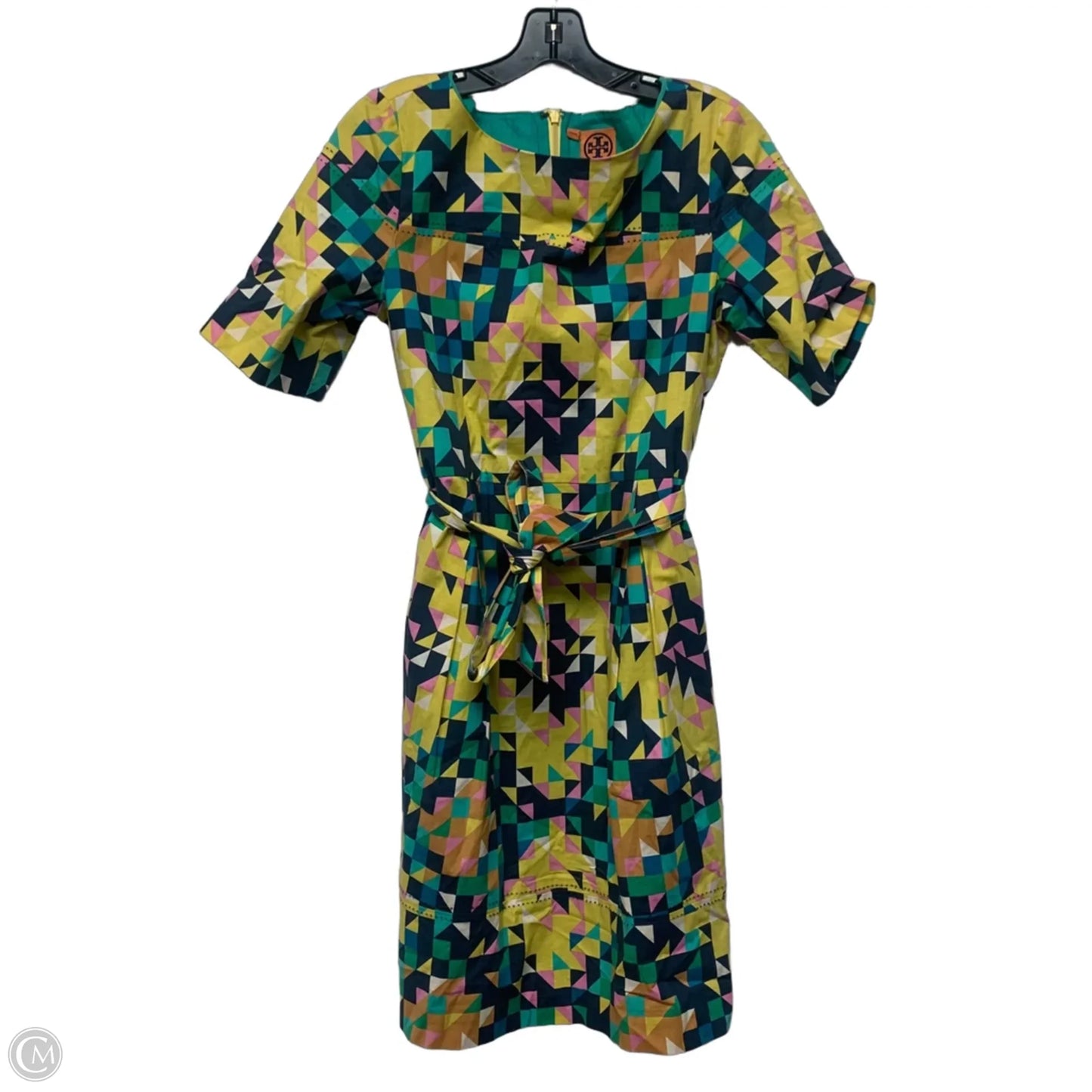 Dress Designer By Tory Burch In Blue & Yellow, Size: M
