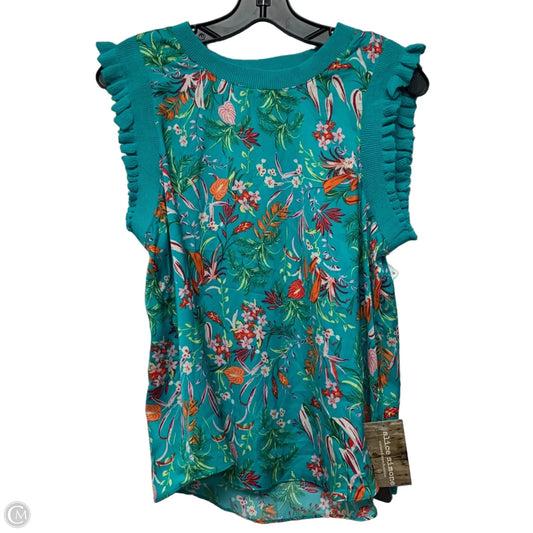 Top Sleeveless By Skies Are Blue In Aqua, Size: M