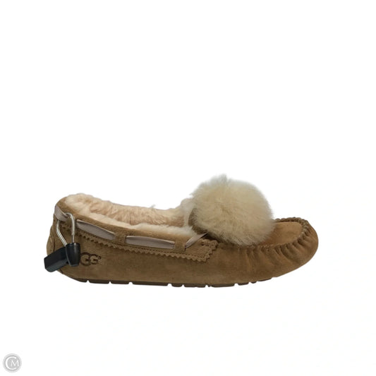 Slippers Designer By Ugg In Brown, Size: 9