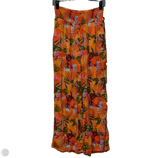Pants Linen By C And C In Orange, Size: M
