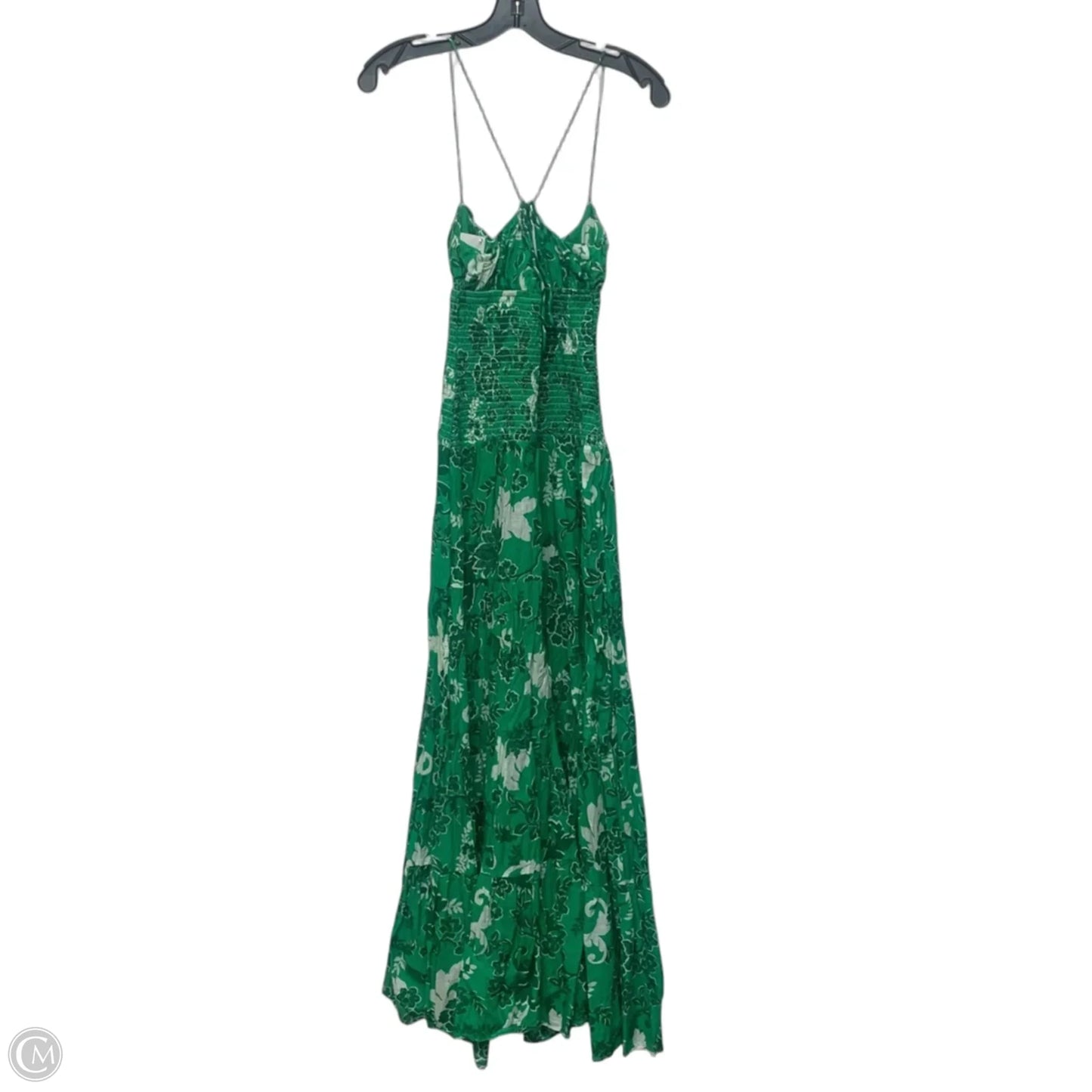 Dress Casual Maxi By Anthropologie In Green & White, Size: Xxs