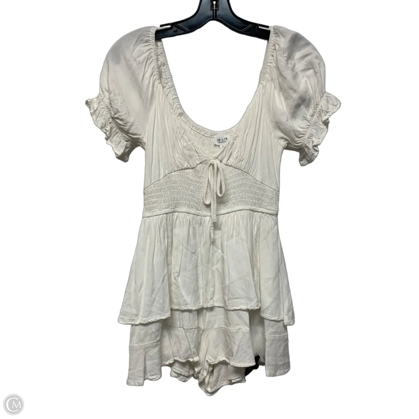 Top Short Sleeve By Le Lis In White, Size: S