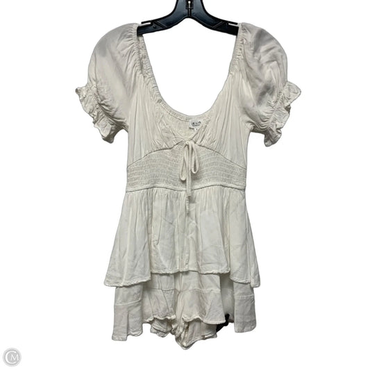 Top Short Sleeve By Le Lis In White, Size: S