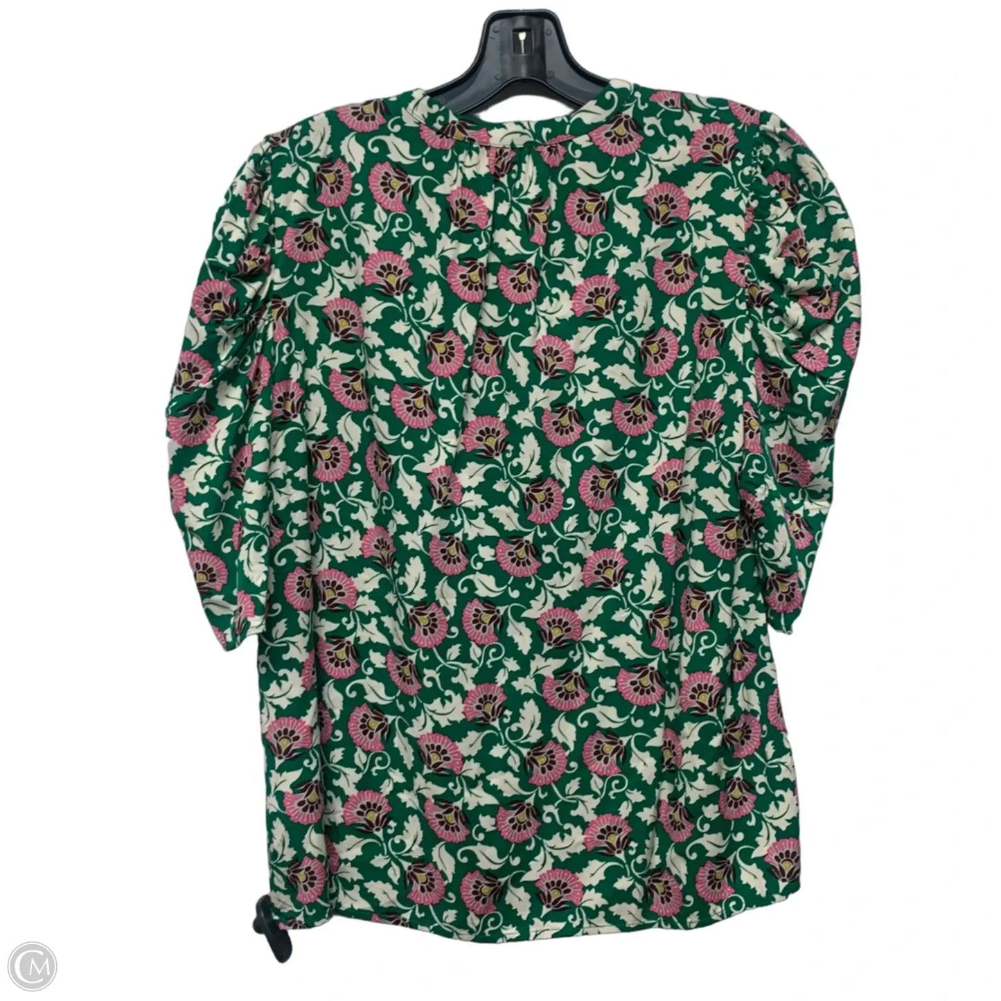 Top Short Sleeve By Boden In Green & Pink, Size: M