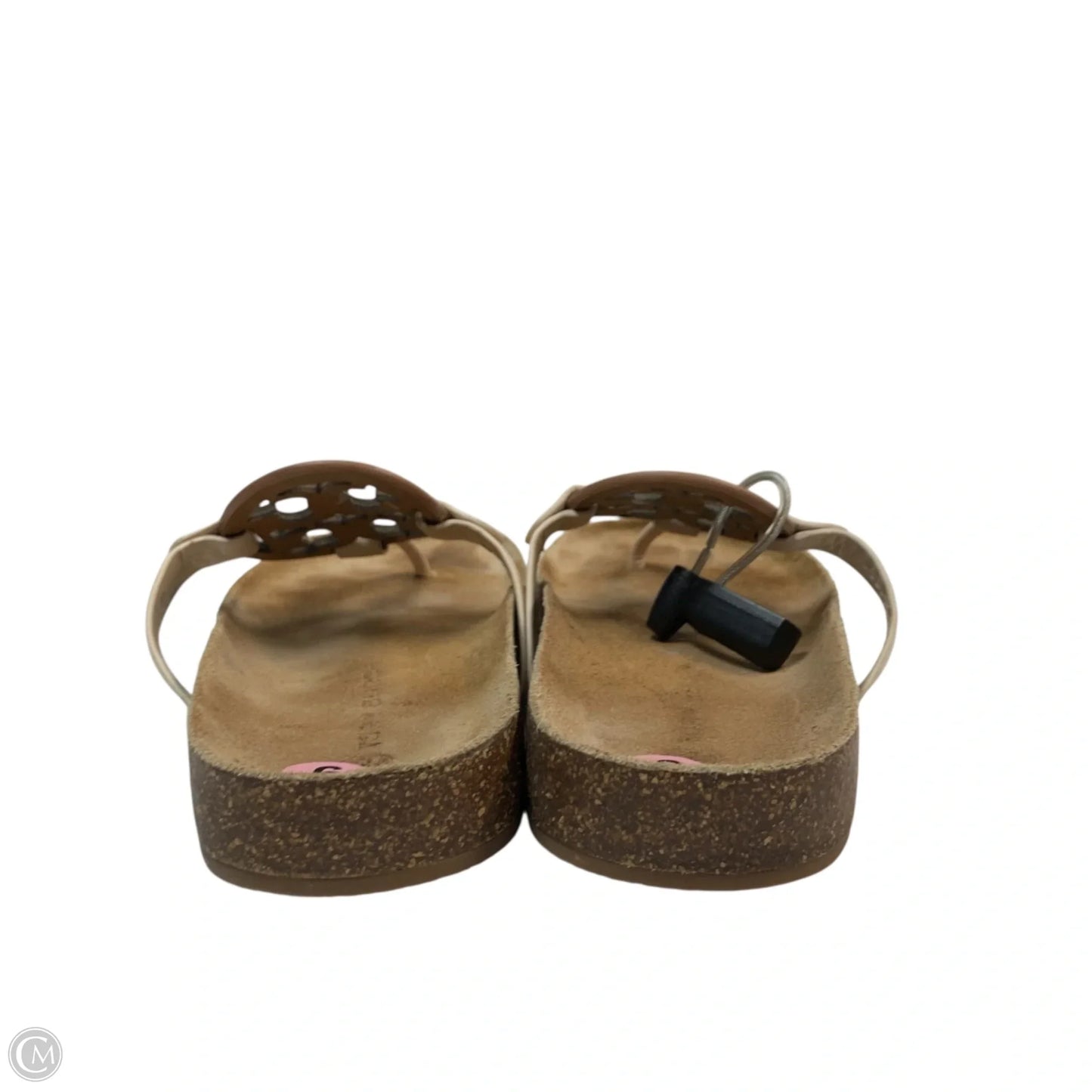 Sandals Designer By Tory Burch In Brown & Cream, Size: 9