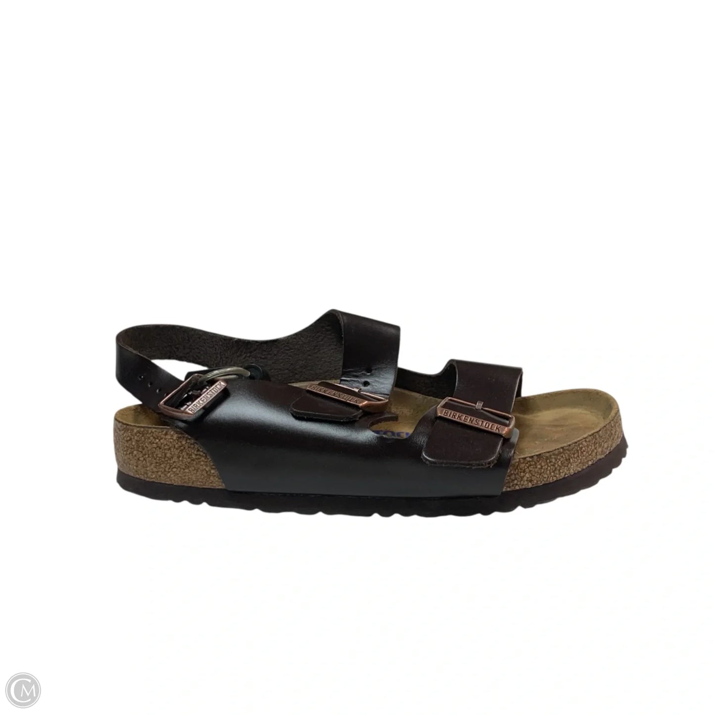 Sandals Flats By Birkenstock In Brown, Size: 8