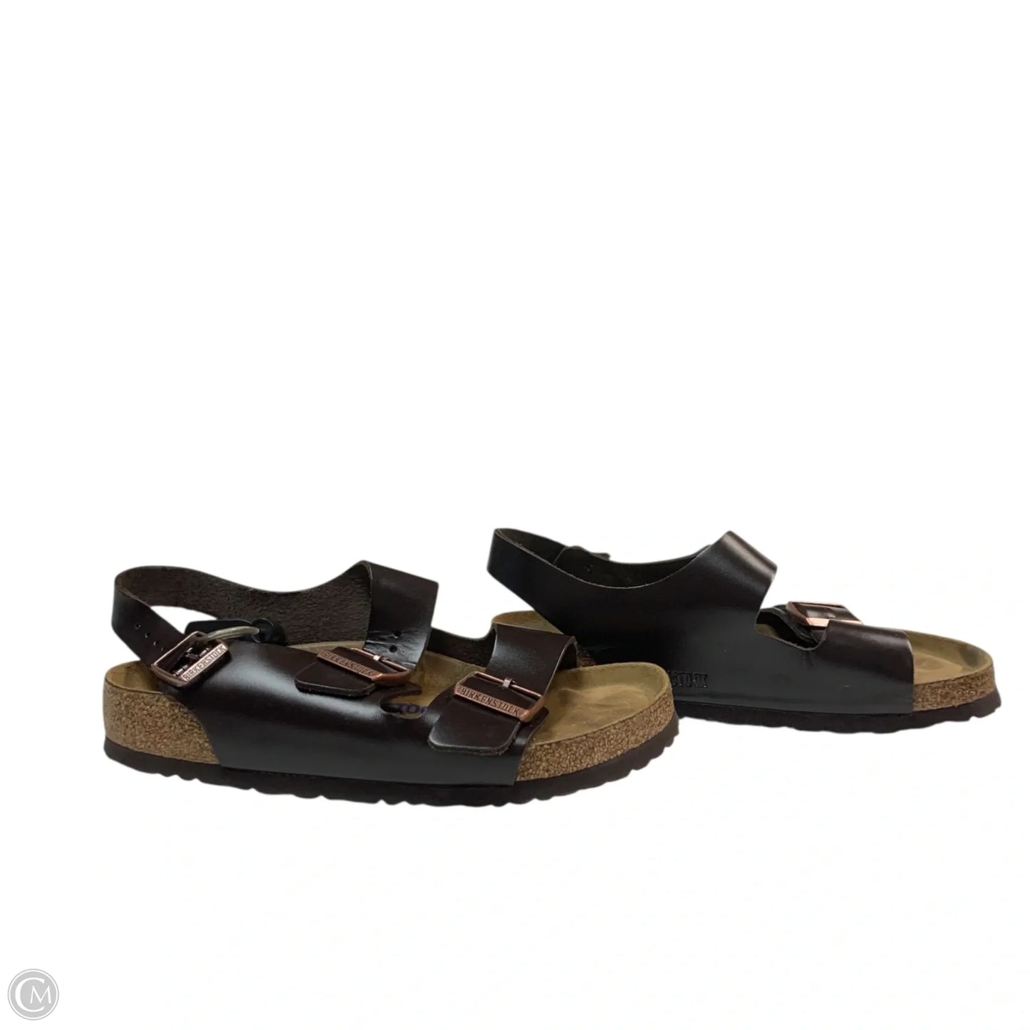 Sandals Flats By Birkenstock In Brown, Size: 8