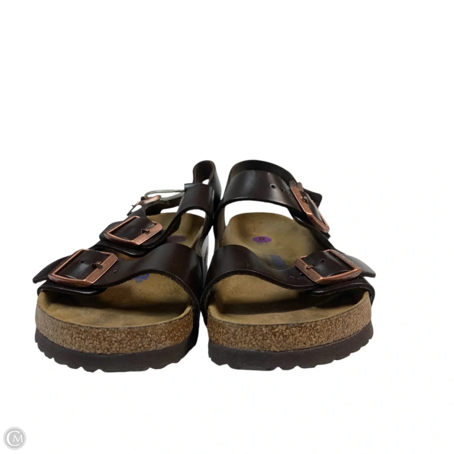 Sandals Flats By Birkenstock In Brown, Size: 8